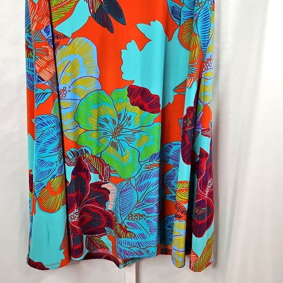 Anne Klien Floral Sleeveless Dress Size Large - Picture 4 of 6